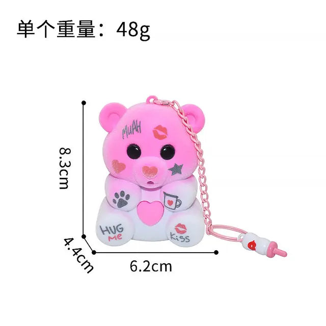 New Cocoloti Pacifier Recording Caring Bear Will Record Glow Cute Plush Blind Box Toy Keychain Pendant Girl'S Valentine Day Gift