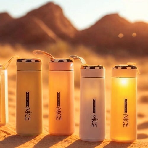 Nice Water Bottle
Vaccum Flask Glass Water Bottle/Hot and Cold Thermoware Mini Water Bottle for School/College/Office (400ml)