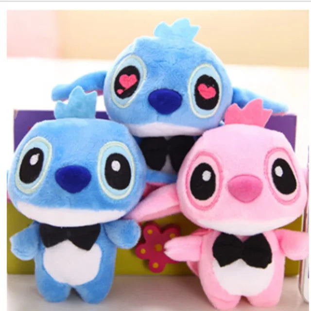 Disney Lilo & Stitch Toys Lilo Stitch Plush Doll Keychain Big Eye Blue Stitch Soft Stuffed Plush Pendant Decoration Kids Gift