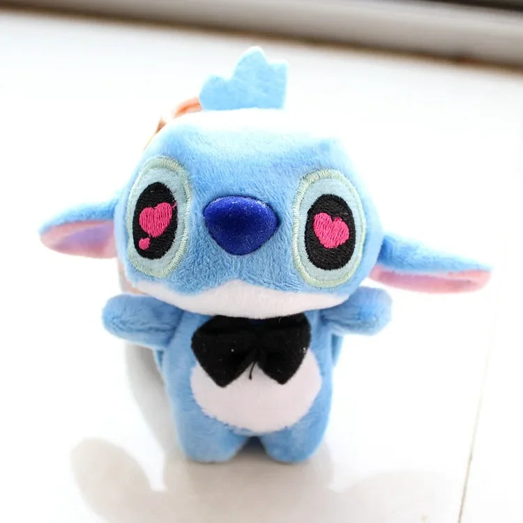 Disney Lilo & Stitch Toys Lilo Stitch Plush Doll Keychain Big Eye Blue Stitch Soft Stuffed Plush Pendant Decoration Kids Gift