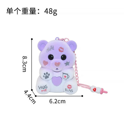 New Cocoloti Pacifier Recording Caring Bear Will Record Glow Cute Plush Blind Box Toy Keychain Pendant Girl'S Valentine Day Gift