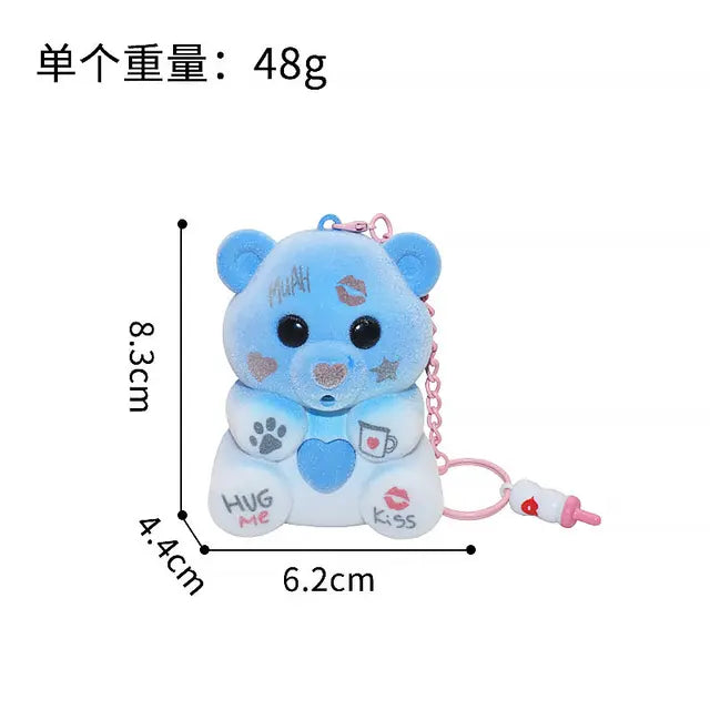 New Cocoloti Pacifier Recording Caring Bear Will Record Glow Cute Plush Blind Box Toy Keychain Pendant Girl'S Valentine Day Gift