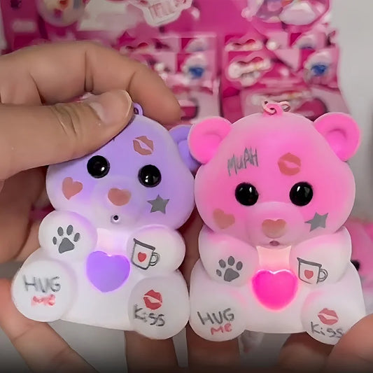 New Cocoloti Pacifier Recording Caring Bear Will Record Glow Cute Plush Blind Box Toy Keychain Pendant Girl'S Valentine Day Gift