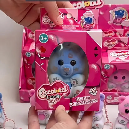 New Cocoloti Pacifier Recording Caring Bear Will Record Glow Cute Plush Blind Box Toy Keychain Pendant Girl'S Valentine Day Gift