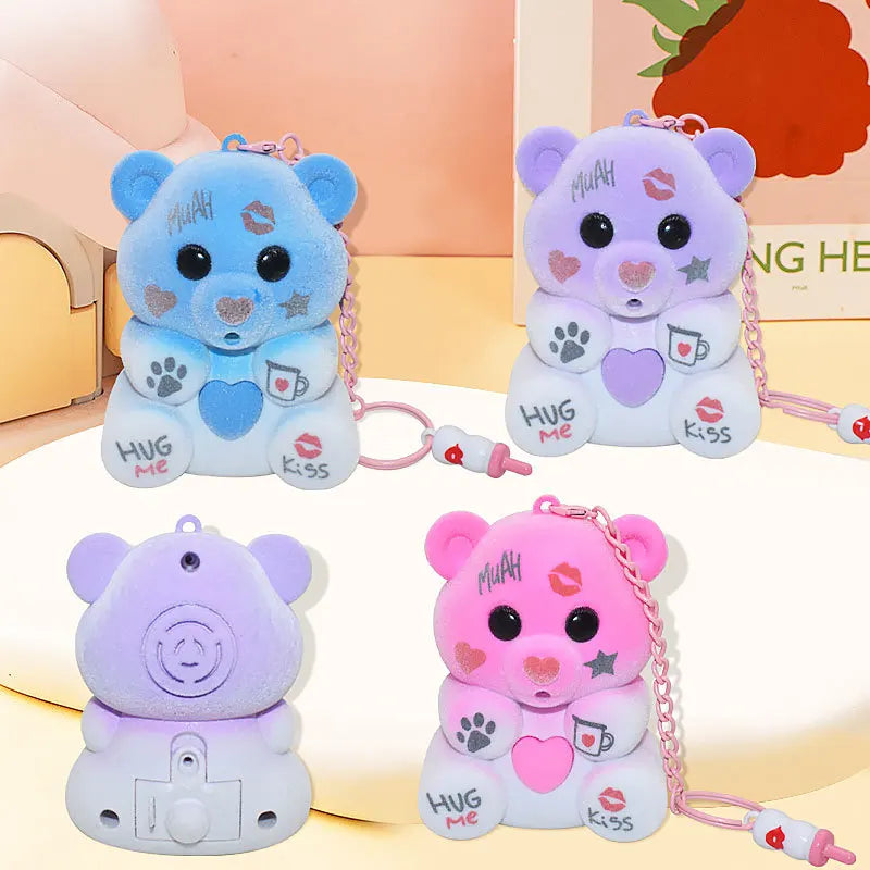 New Cocoloti Pacifier Recording Caring Bear Will Record Glow Cute Plush Blind Box Toy Keychain Pendant Girl'S Valentine Day Gift