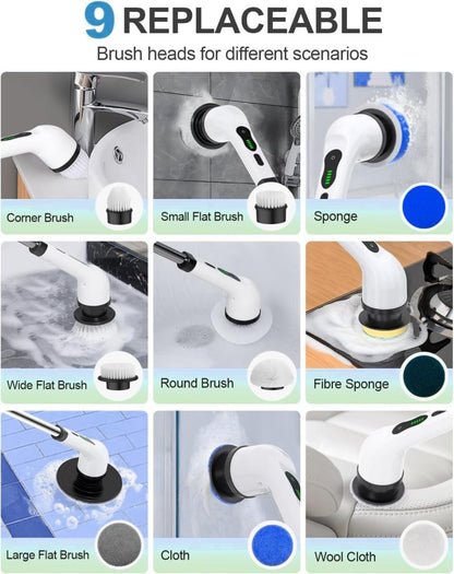9 In 1 Spin Scrubber Cleaning Brush Mop Cleaning Accessories